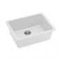 White Granite Quartz Stone Undermount Kitchen Sink Single Bowl 635*470*241mm