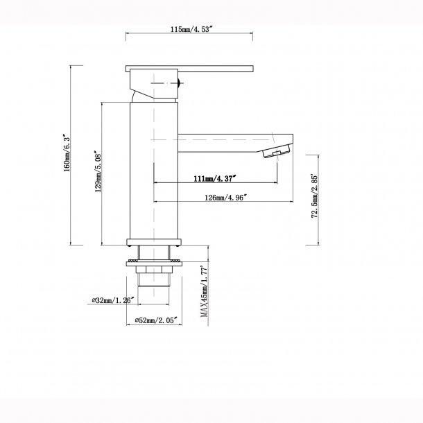 Chrome Basin Mixer