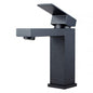 Square Black Basin Mixer Tap