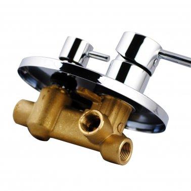 Round Chrome Shower/Bath Mixer Diverter