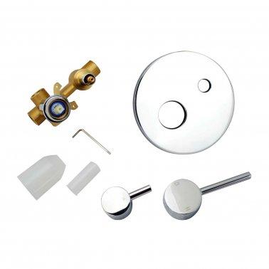 Round Chrome Shower/Bath Mixer Diverter
