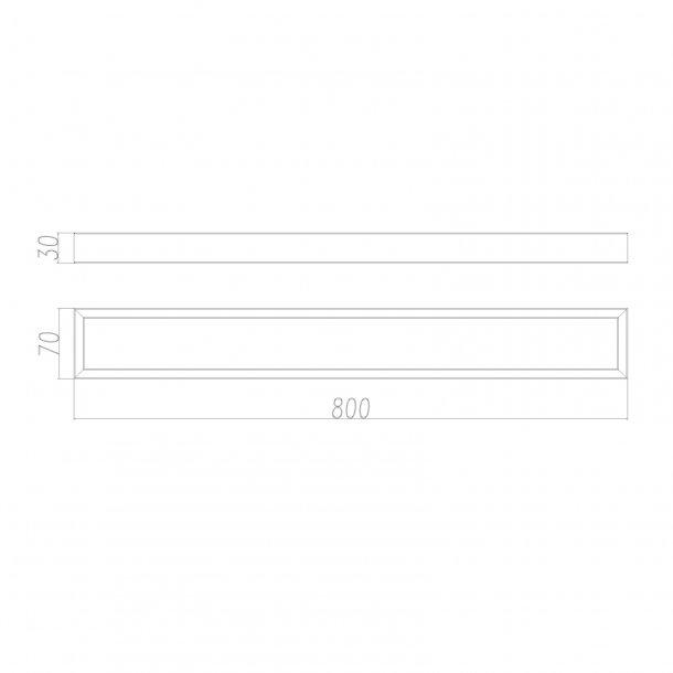 Black Single Towel Rail 800mm