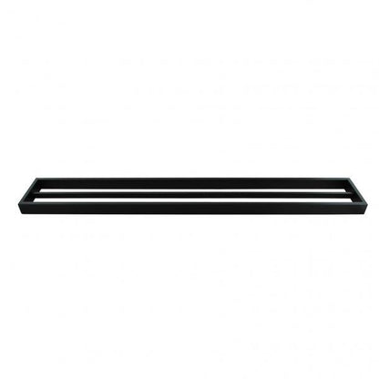 Black Double Towel Rail 800mm