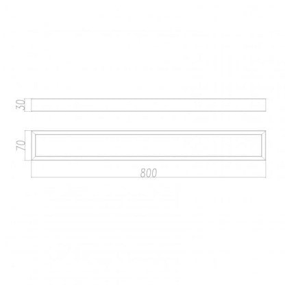 Chrome Single Towel Rail 800mm