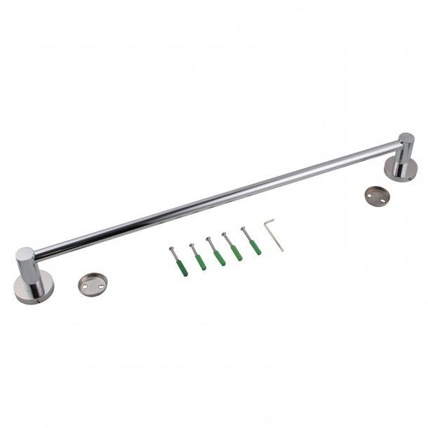 Round Chrome 304 Stainless Steel Single Towel Rail