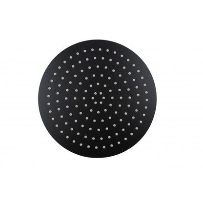 Super-slim Round Black Rainfall Shower Head 300mm