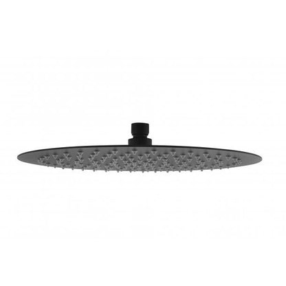 Super-slim Round Black Rainfall Shower Head 300mm
