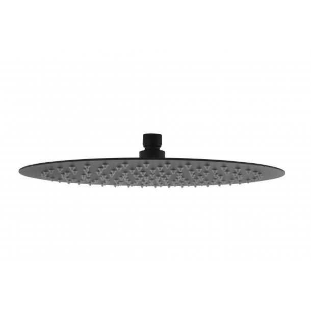 Super-slim Round Black Rainfall Shower Head 300mm
