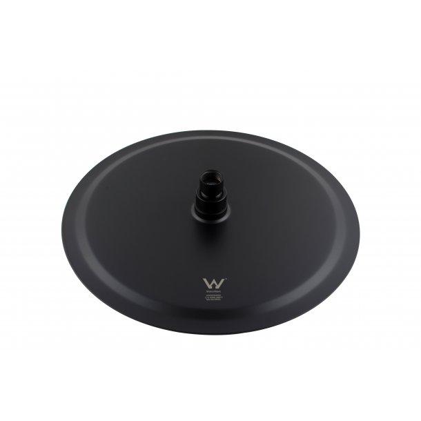 Super-slim Round Black Rainfall Shower Head 300mm