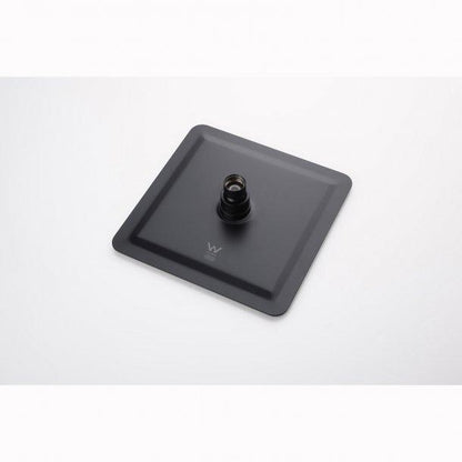 Super-slim Square Black Rainfall Shower Head 200mm