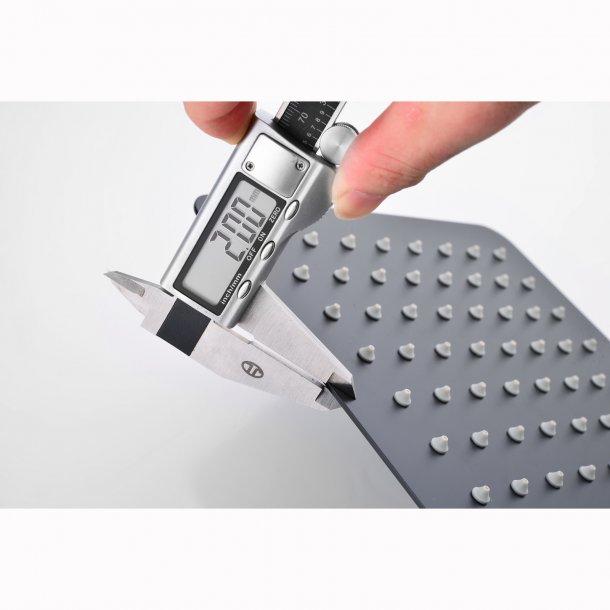 Super-slim Square Black Rainfall Shower Head 200mm
