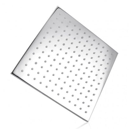 Square Chrome LED Rainfall Shower Head 250mm