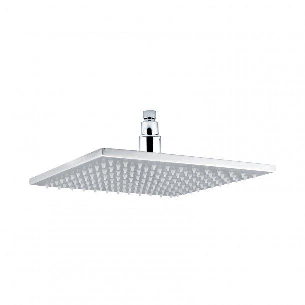 Square Chrome LED Rainfall Shower Head 250mm