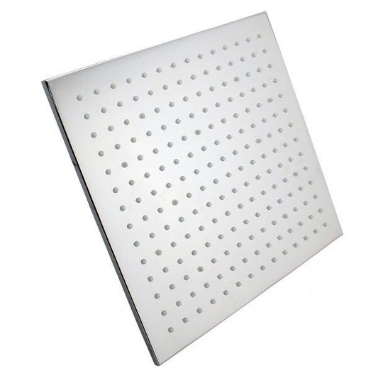 Square Chrome LED Rainfall Shower Head 300mm