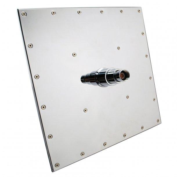 Square Chrome LED Rainfall Shower Head 300mm