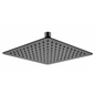 Super-slim Square Black Rainfall Shower Head 250mm