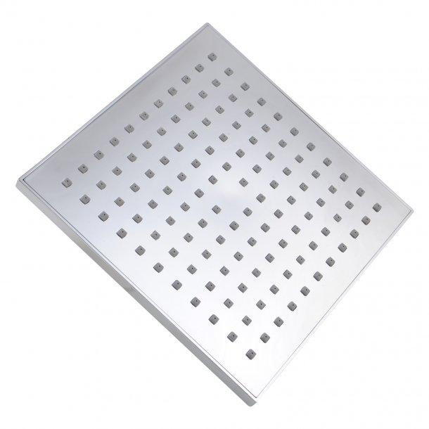 Square Chrome ABS Rainfall Shower Head 200mm