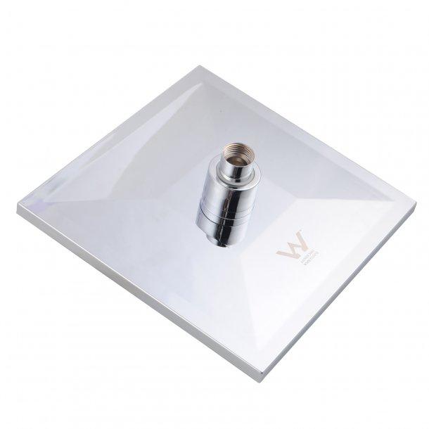 Square Chrome ABS Rainfall Shower Head 200mm