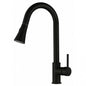 Round Black Pull Out Kitchen Sink Mixer Tap 445*220mm