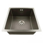 1.2mm Dark Grey Stainless Steel Handmade Single Bowl TopUndermount KitchenLaundry Sink 440*440*205mm