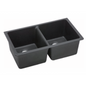 Black Kitchen Sink Granite Stone TopUnder Mount Double Bowls 838*476*241mm