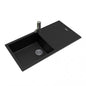 Black Granite Quartz Stone Kitchen Sink with drainboard TopUndermount 1000*500*200mm