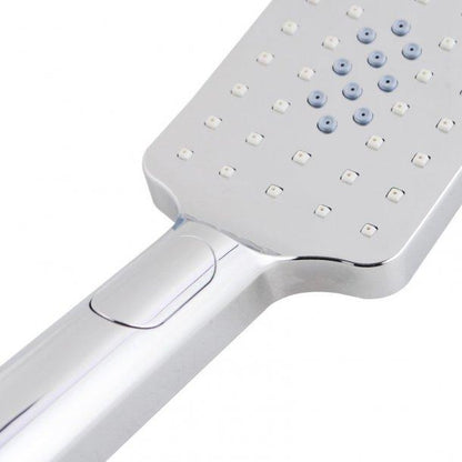 Square 3 Functions Chrome Rainfall Handheld Shower Head