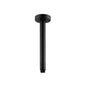 Round Black Ceiling Shower Arm 400mm