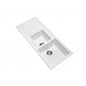 Carysil Vivaldi White 1 and 1/2 Bowl Granite Kitchen Sink 1160*500mm