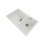 Carysil CGDB White Double Bowl Granite Kitchen Sink 800*500mm
