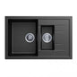 Carysil Mozzard Black 1 and 1/4 Granite Kitchen Sink 780*500mm