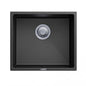 457 x 406 x 200mm Carysil Black Single Bowl Granite Stone Kitchen/Laundry Sink Top/Flush/Under Mount
