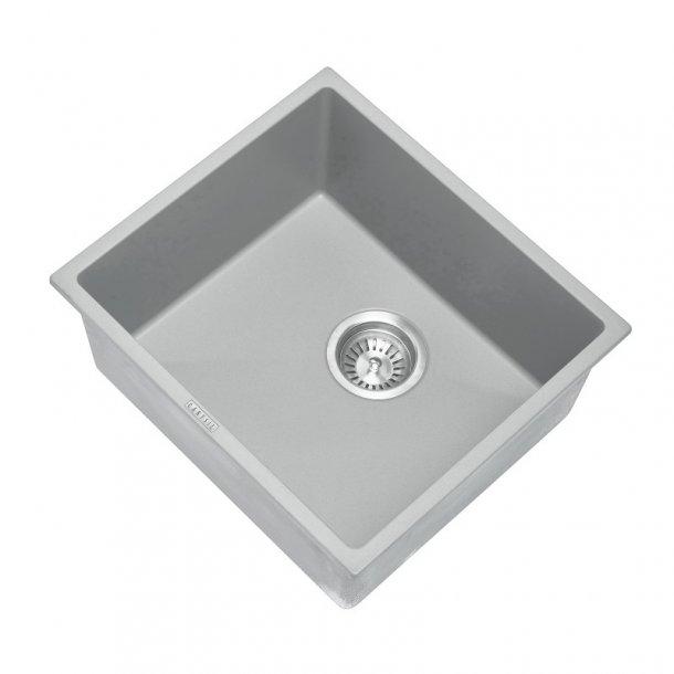 457 x 406 x 200mm Carysil Concrete Grey Single Bowl Granite Stone Kitchen/Laundry Sink Top/Flush/Under Mount