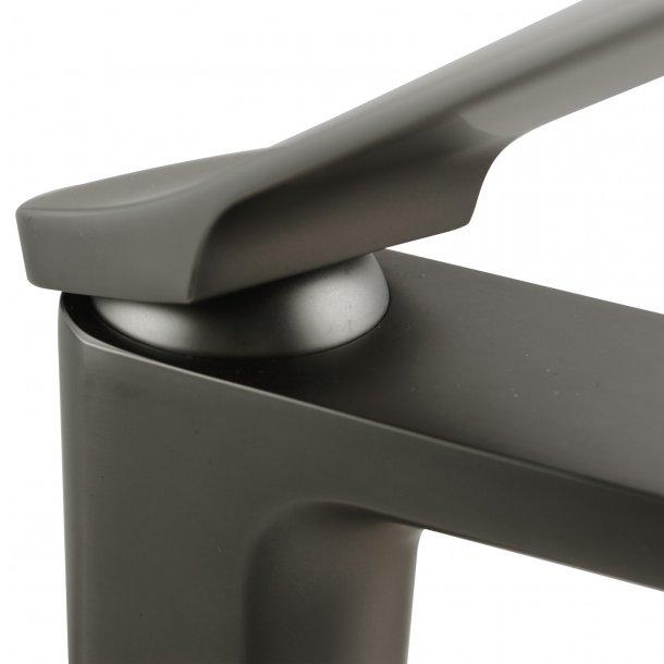 Square Gun Metal Grey Basin Mixer Bathroom