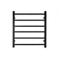 Black Electric Heated Towel Rack 6 Bars
