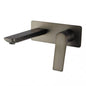 Square Brushed Gun Metal Grey Wall Mixer with Spout