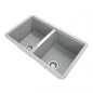 Carysil CG2B Concrete Grey Double Bowl Granite Kitchen Sink 824*481*241mm