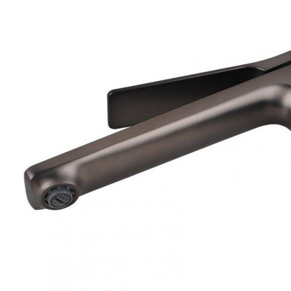 Brass Brushed Gun Metal Grey Tall Kitchen Mixer Tap Sink Mixer