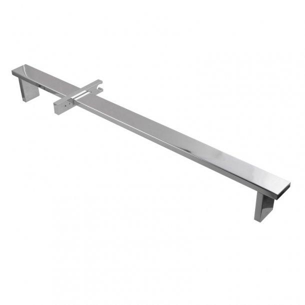 Square Chrome Sliding Shower Rail with Wall Connector & Water Hose Only