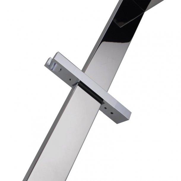 Square Chrome Sliding Shower Rail with Wall Connector & Water Hose Only