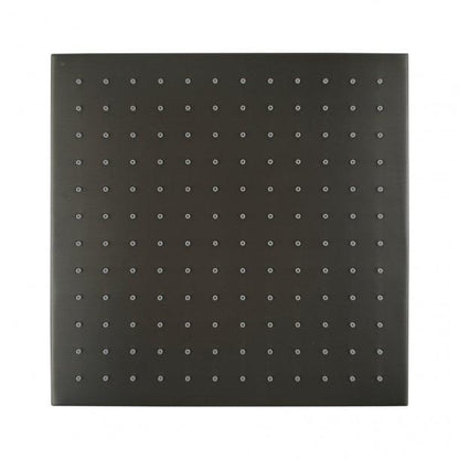 Square Gun Metal Grey Brass Rainfall Shower Head 250mm