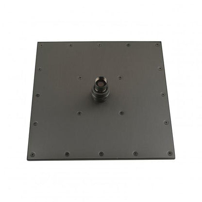 Square Gun Metal Grey Brass Rainfall Shower Head 250mm
