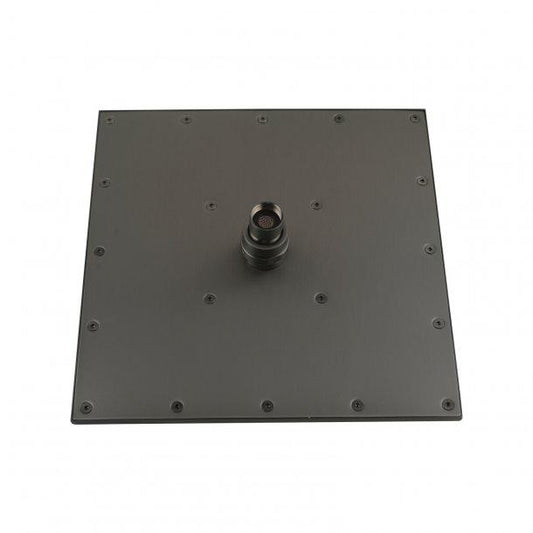 Square Gun Metal Grey Brass Rainfall Shower Head 250mm