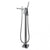 Chrome Freestanding Bathtub Mixer with Handheld Shower Spout Floor Mounted
