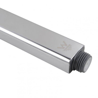 Square Chrome ABS Rainfall Handheld Shower Head With 1.5m PVC Hose