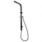 Black Square Shower Station without Shower Head and Handheld Shower(Wide Rail)