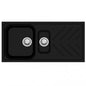 New Beethoven D150 Nera Black 1 and 1/4 Bowl Granite Kitchen Sink 1000*500mm