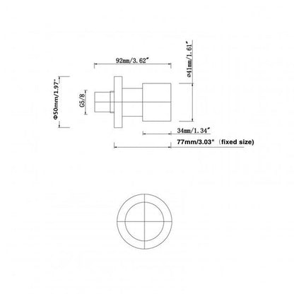 Round Black Shower Wall taps