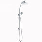8 inch 200mm Round Chrome Twin Shower Station Top Water Inlet with 5 Functions Handheld