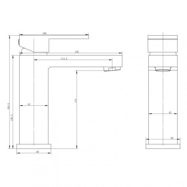 Gun Metal Grey Basin Mixer Tap